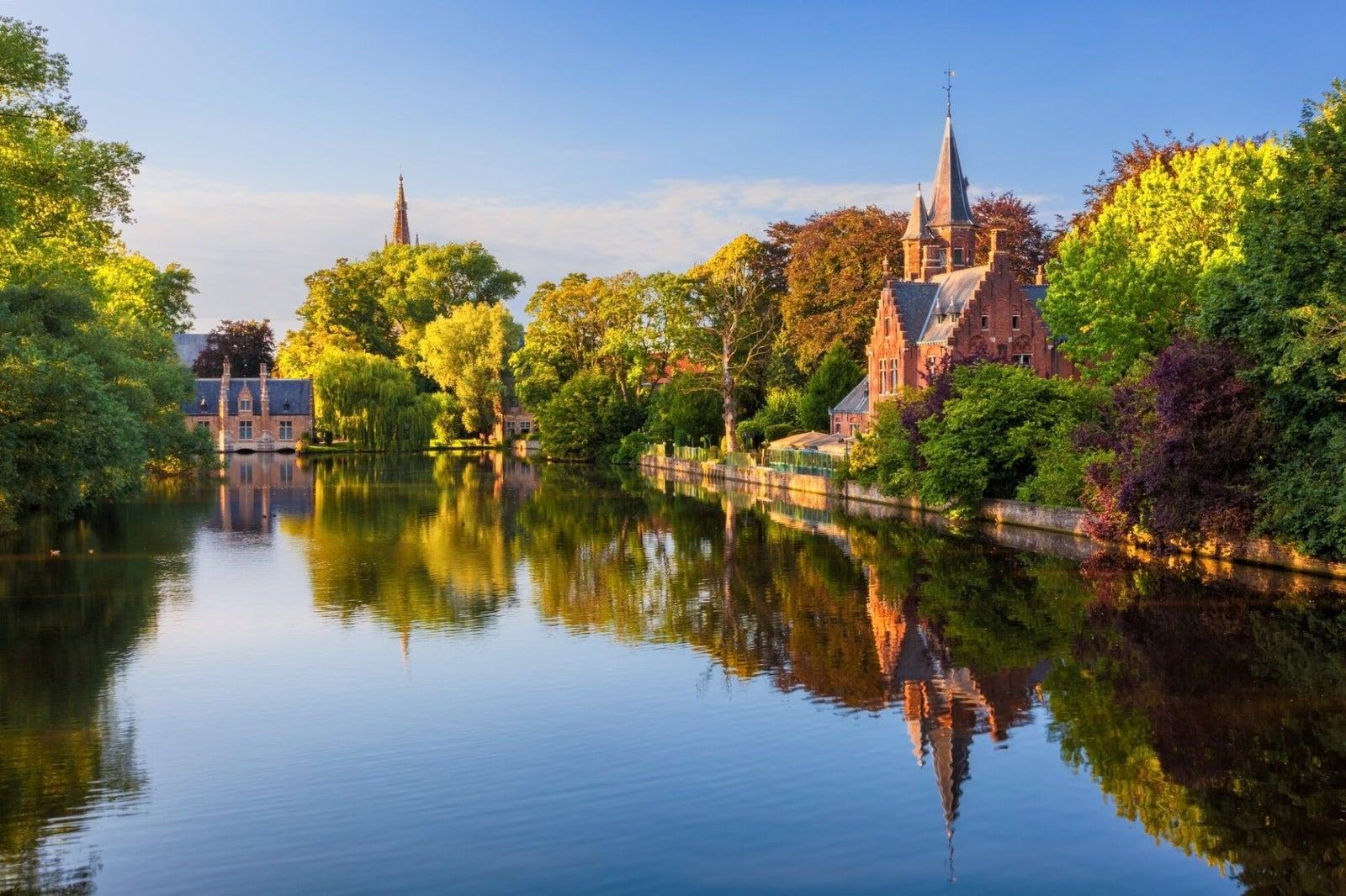 Het Minnewater in Brugge